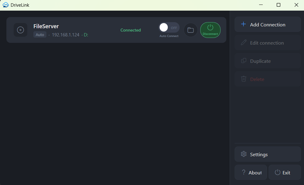 DriveLink main application interface